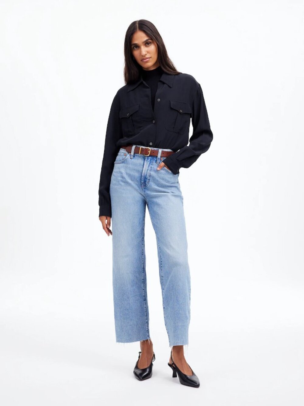 Madewell Perfect Vintage Wide-Leg Crop Jean | Size 25